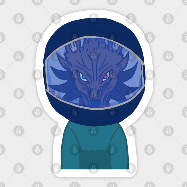 BussyWolves Astronaut wolf Sticker by micho2591